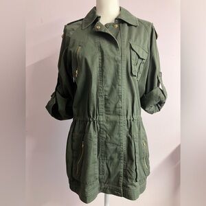 Women’s Camo Jacket, Size S, Army/Olive Green, Lightweight, by Aqua